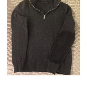 rag & bone Charcoal Zip-Up Sweater